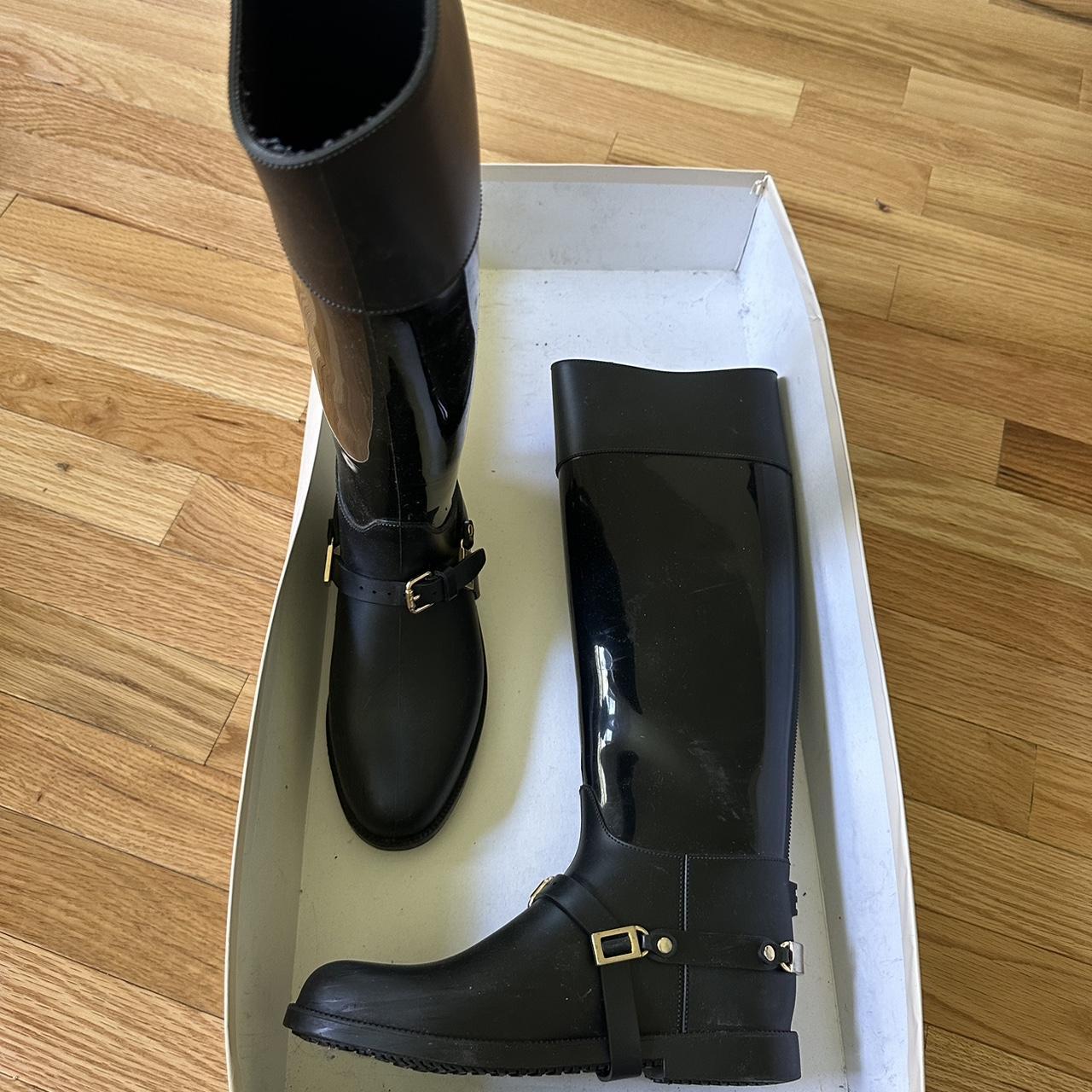 Jimmy Choo Rain Boots Size 36 With Box. Lightly Worn - Depop