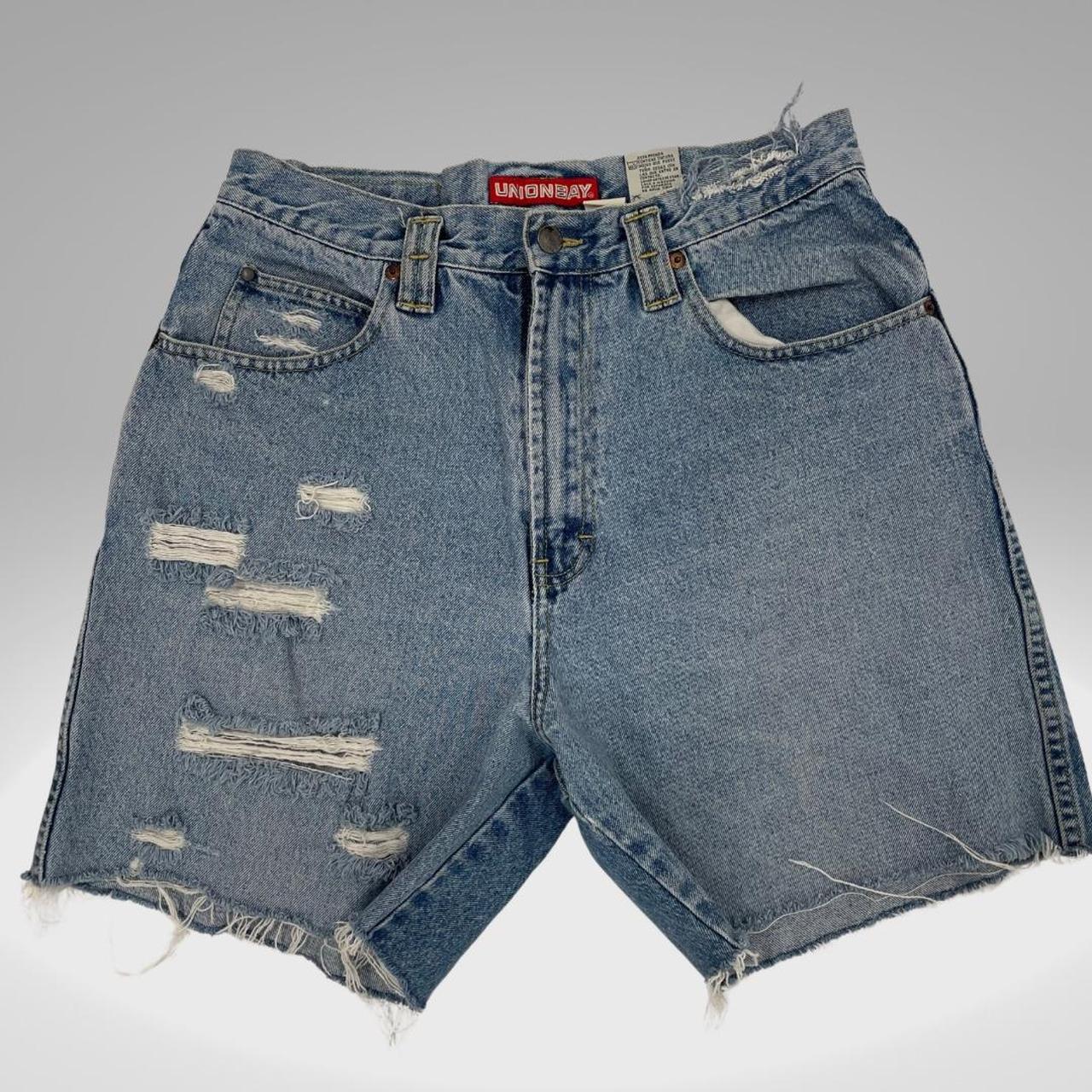 Vintage 2000s 90s Distressed Unionbay Denim Shorts Depop