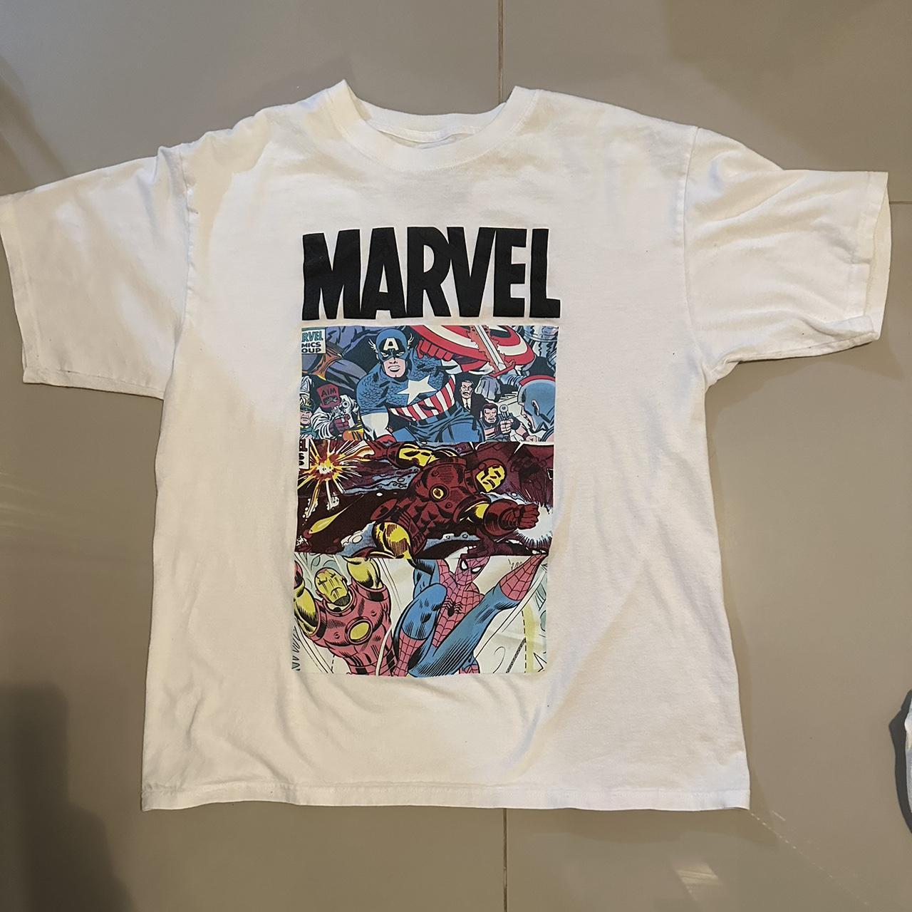 Marvel Comic Caption America Spider-Man Men’s Size... - Depop