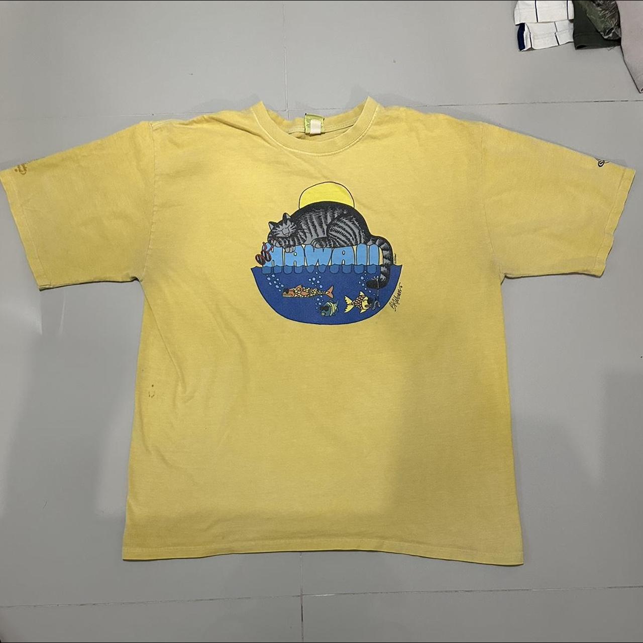 Crazy Shirts Hawaii Kliban Cat Pineapple Dyed... Depop