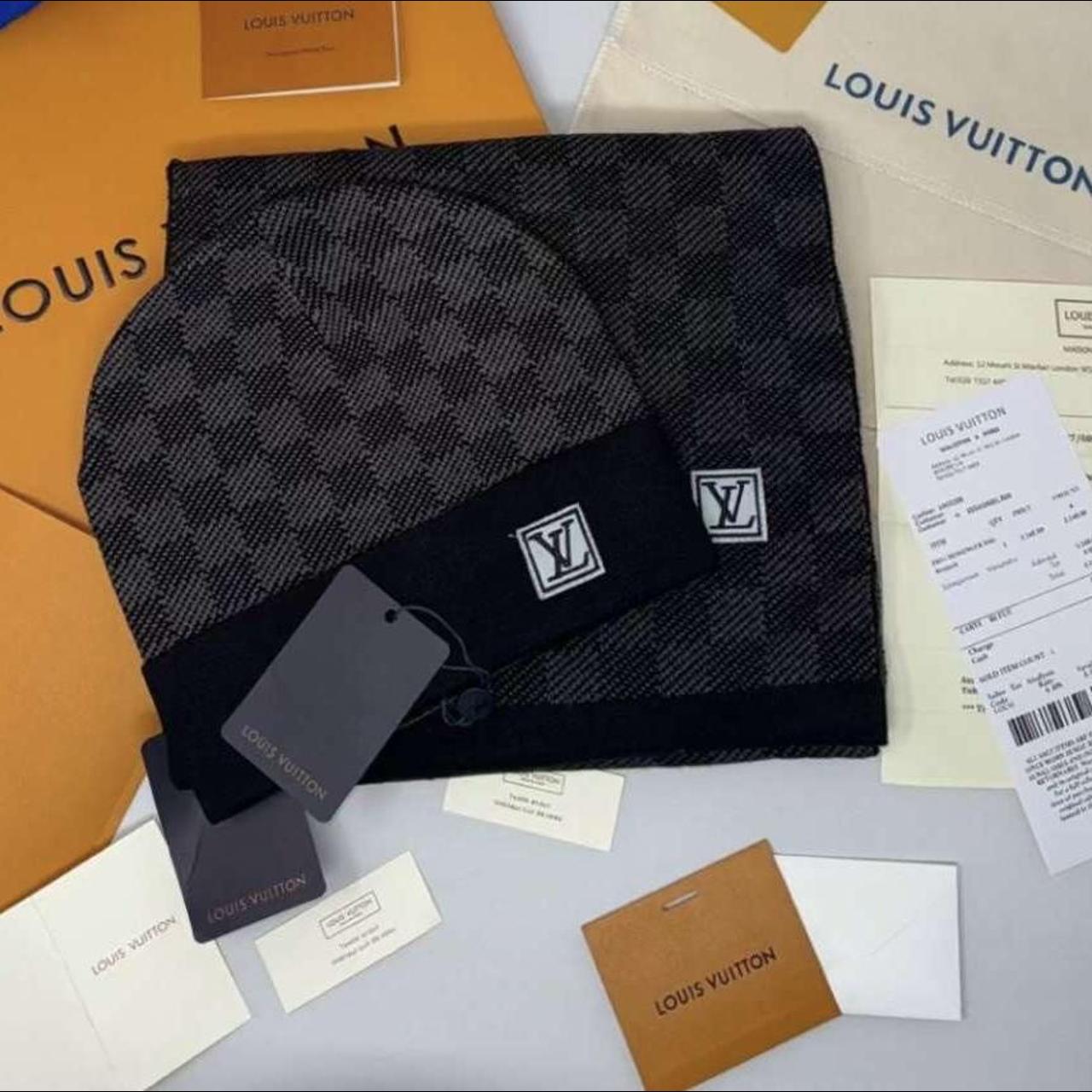 Authentic shops Louis Vuitton Scarf and Matching Hat