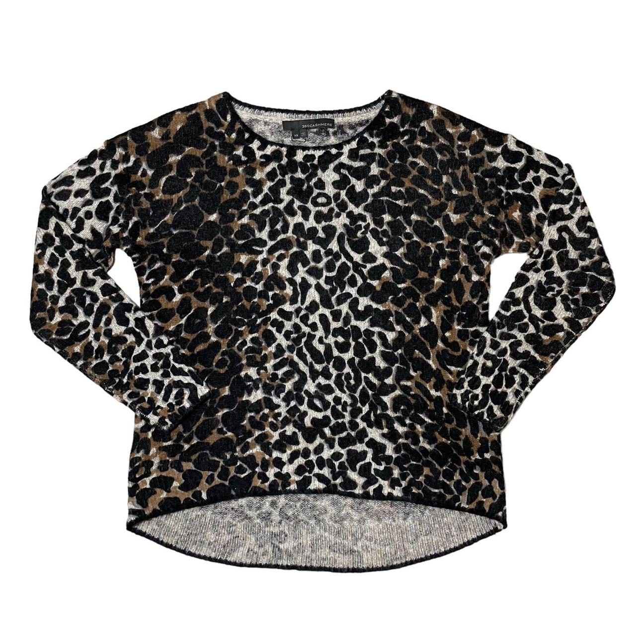 360 cashmere leopard sweater best sale