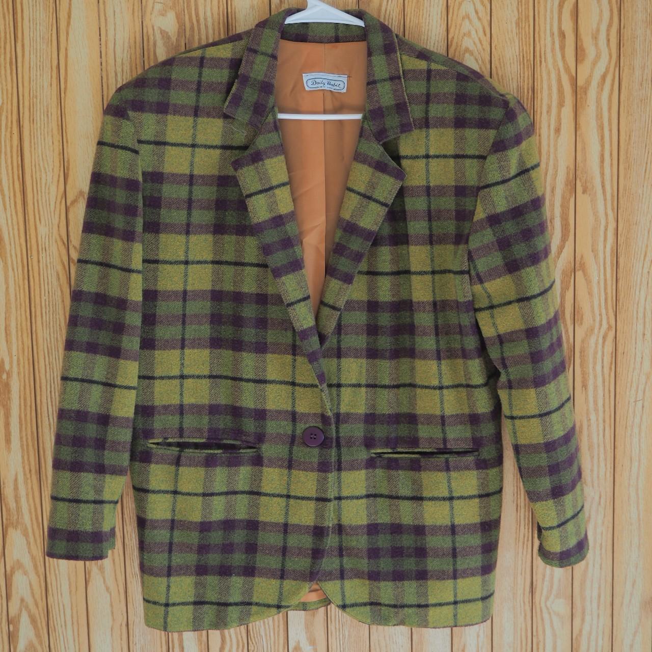 Vintage 70's/80's Tweed Blazer w/ Shoulder... - Depop