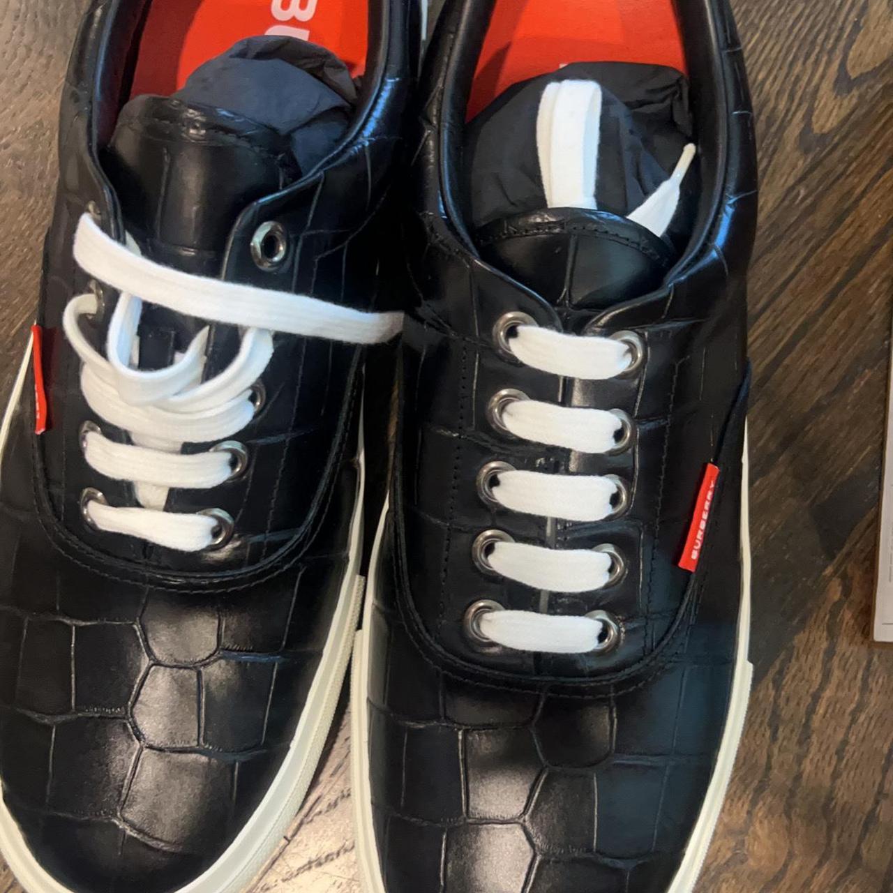 Burberry Sneakers Red and Black Size Europe 46 And. Depop