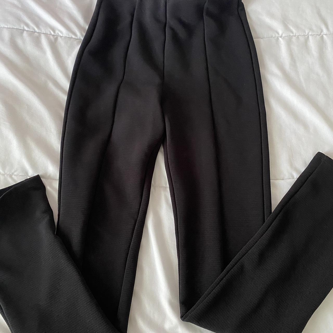 Slit-hem Flared Pants