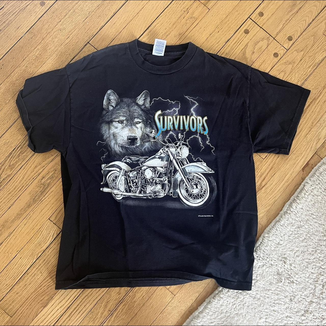 Thunder Sportswear classic motorcycle t-shirt (Delta... - Depop