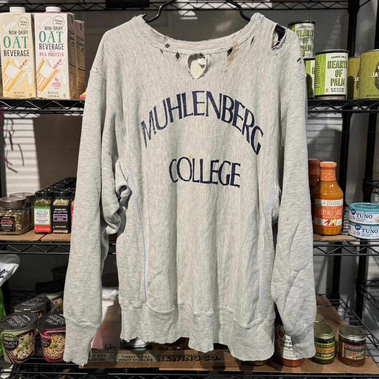 1980 Champion Reverse Weave Muhlenberg College... - Depop