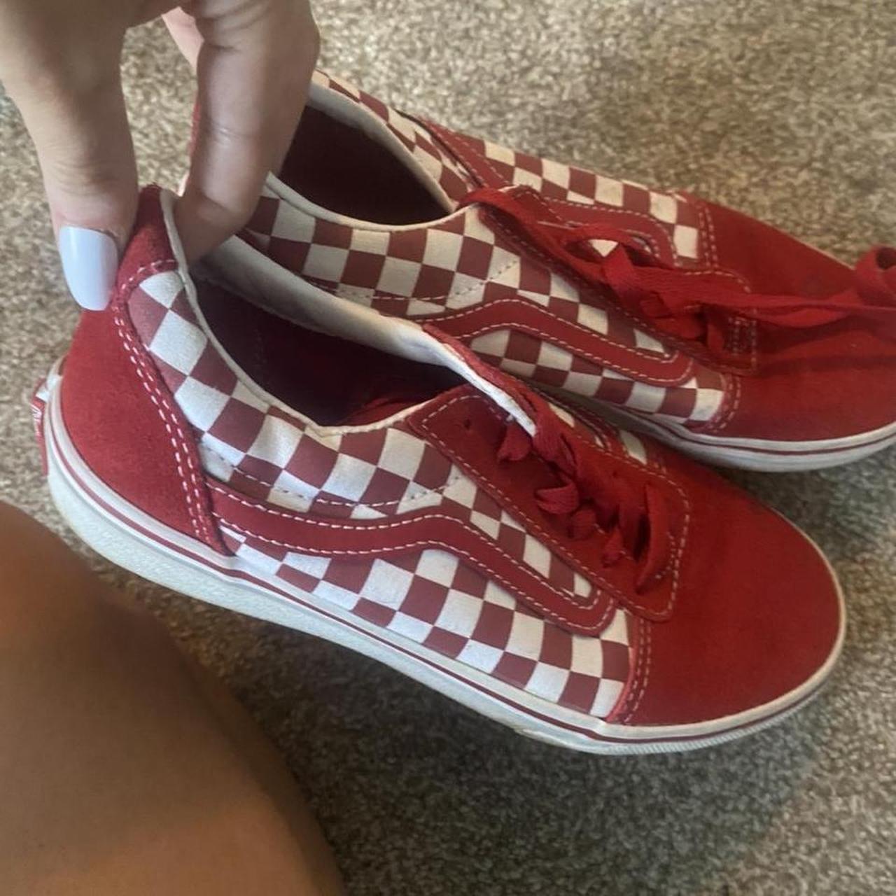 Checker store red vans