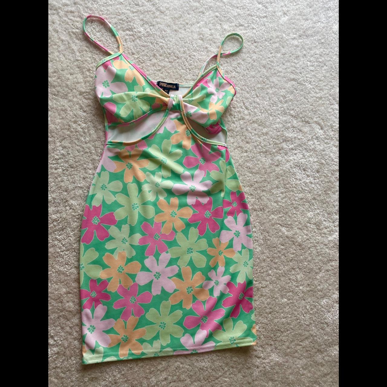 Pink Vanilla - floral dress - Depop