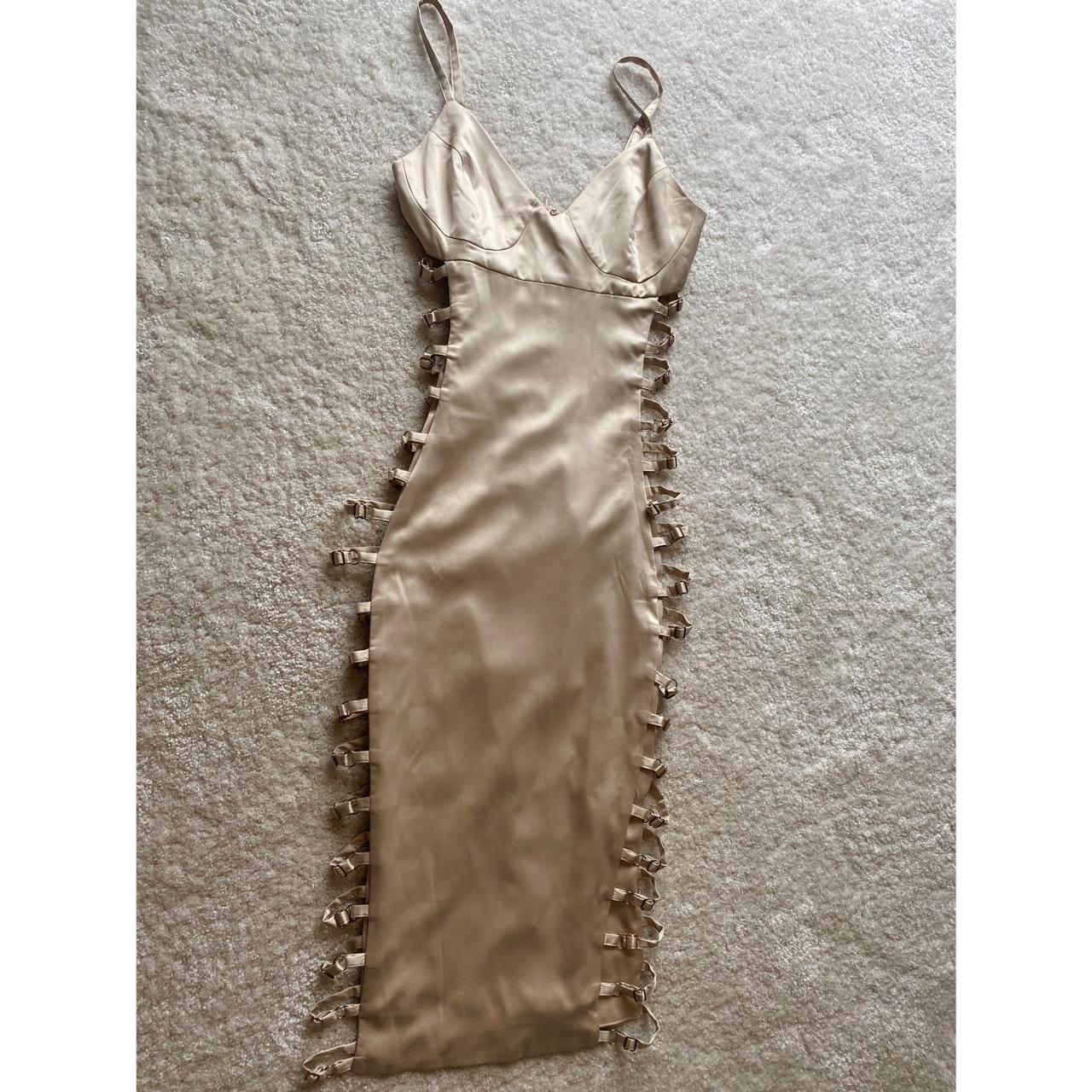 Oh Polly pale gold dress Depop
