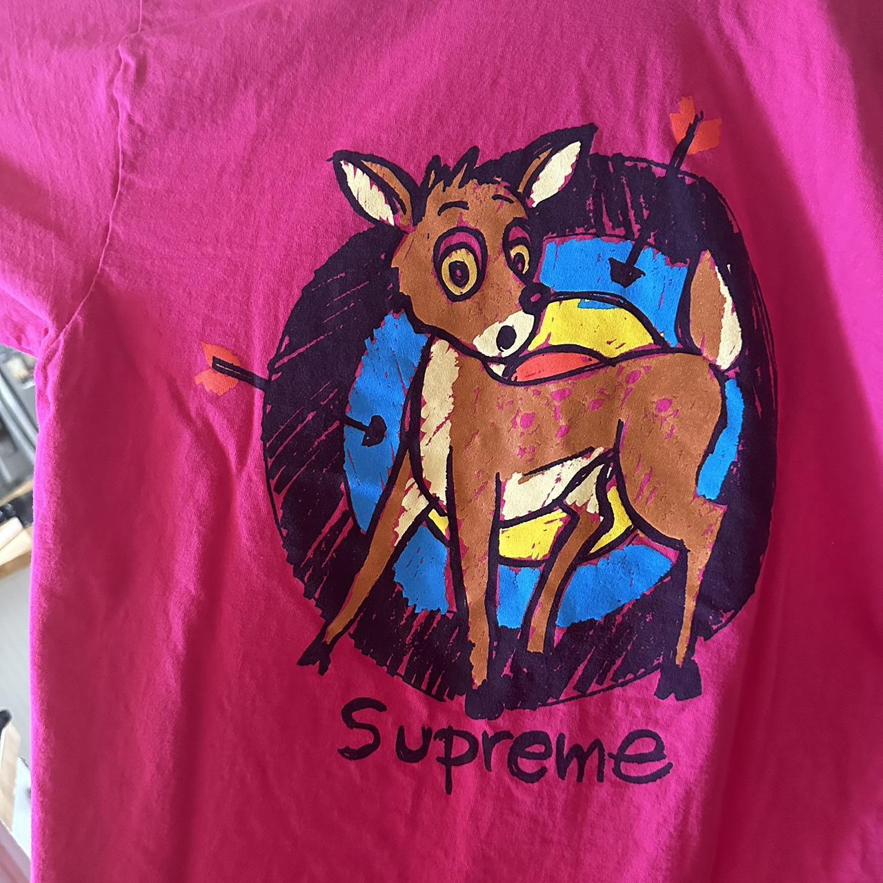 Pink supreme outlet shirt