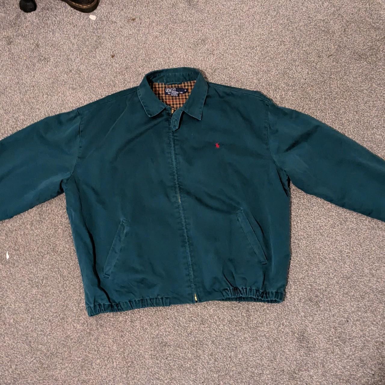 Polo Ralph Lauren men's green Harrington jacket - Depop