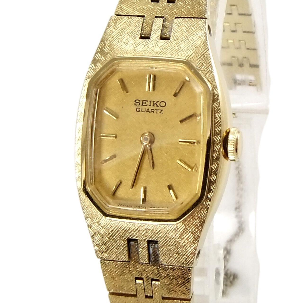 SEIKO Ladies Gold Tone Watch Model 2320-6469 Gold... - Depop