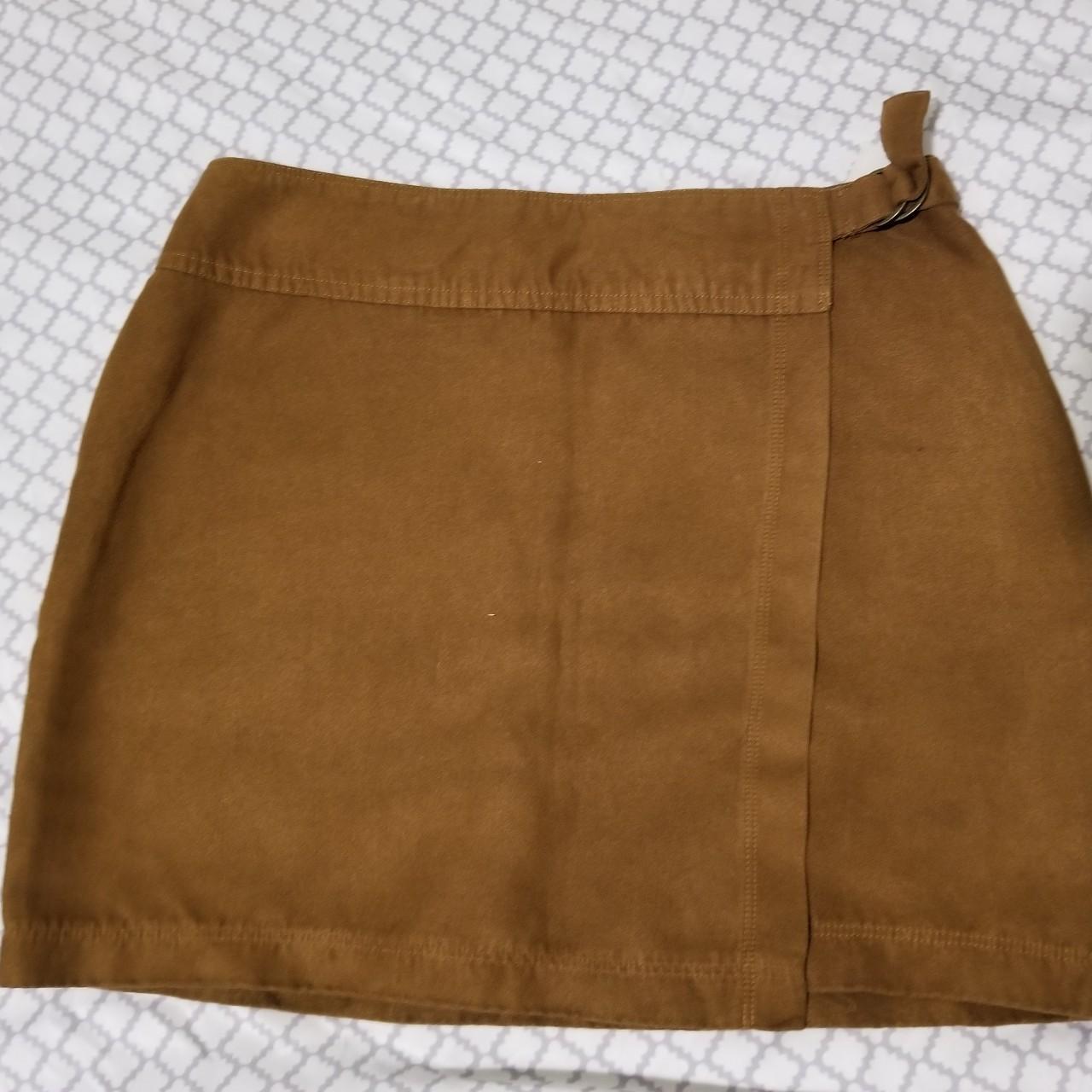 Hollister brown shop suede skirt