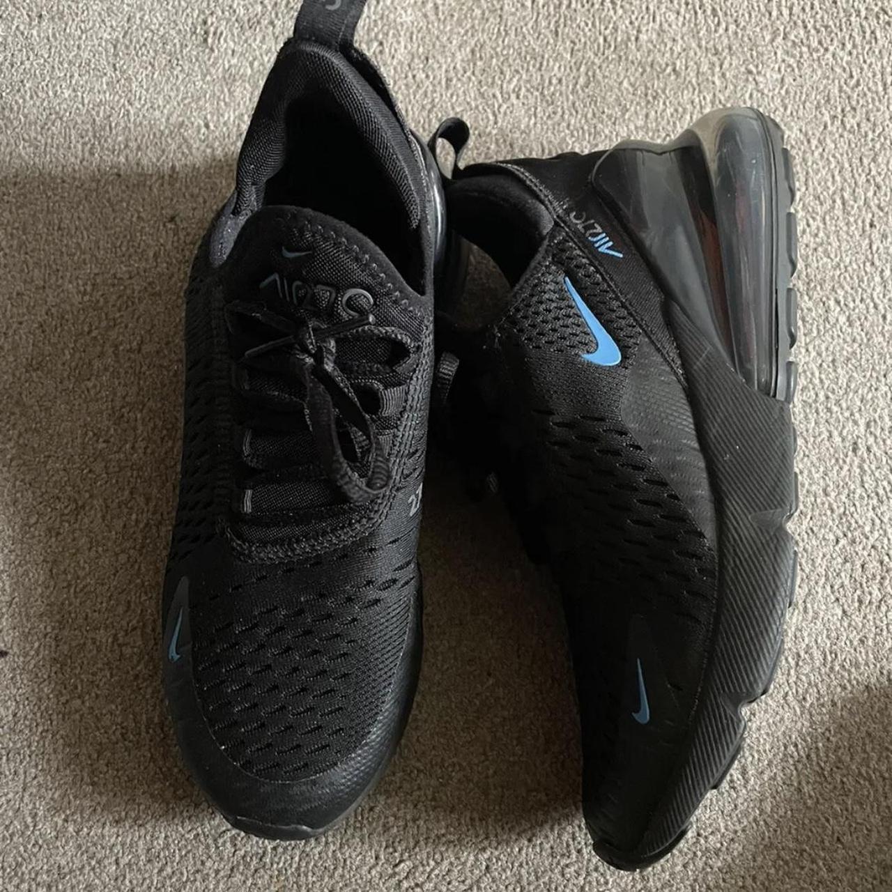 mens nike 270 black and blue