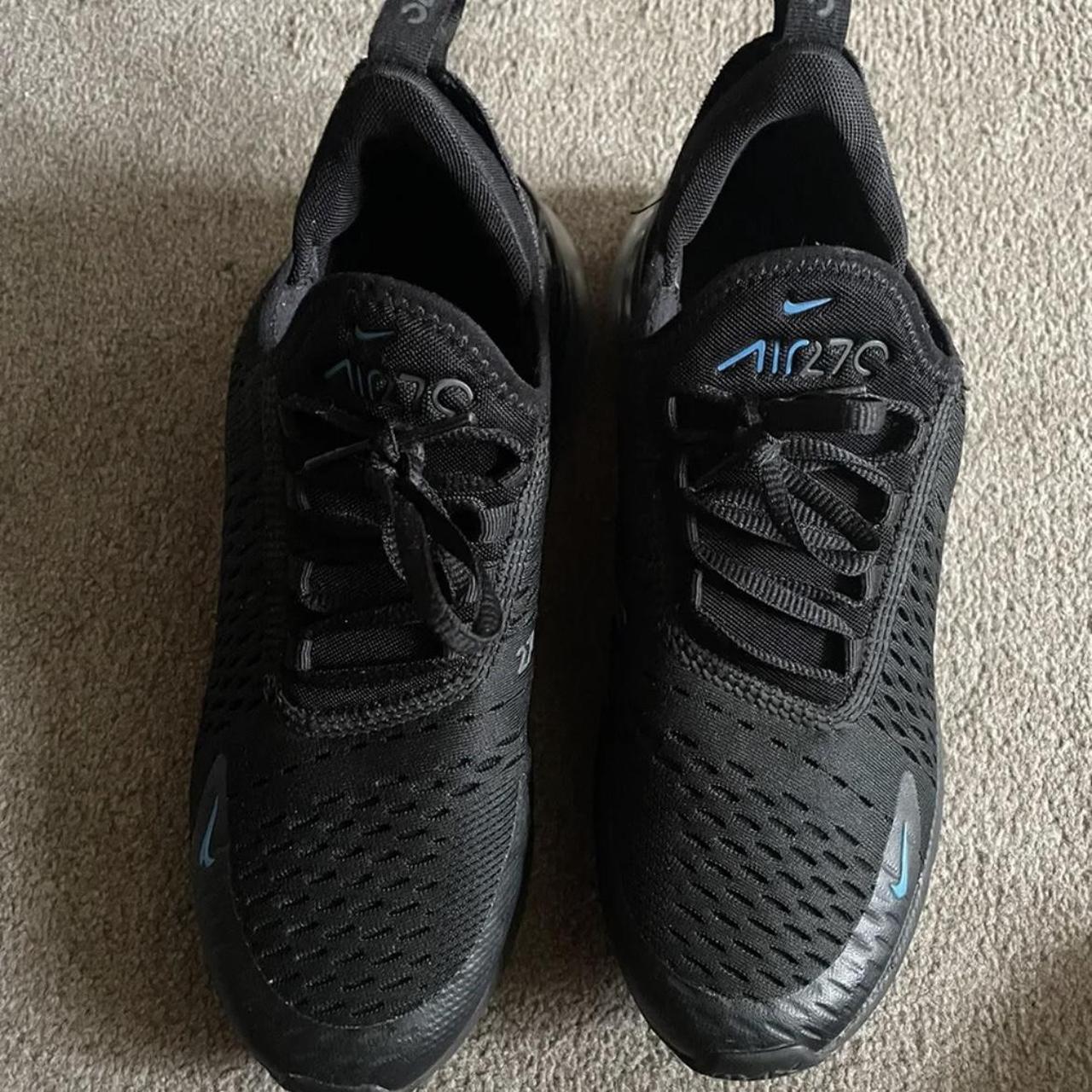 mens nike 270 black and blue