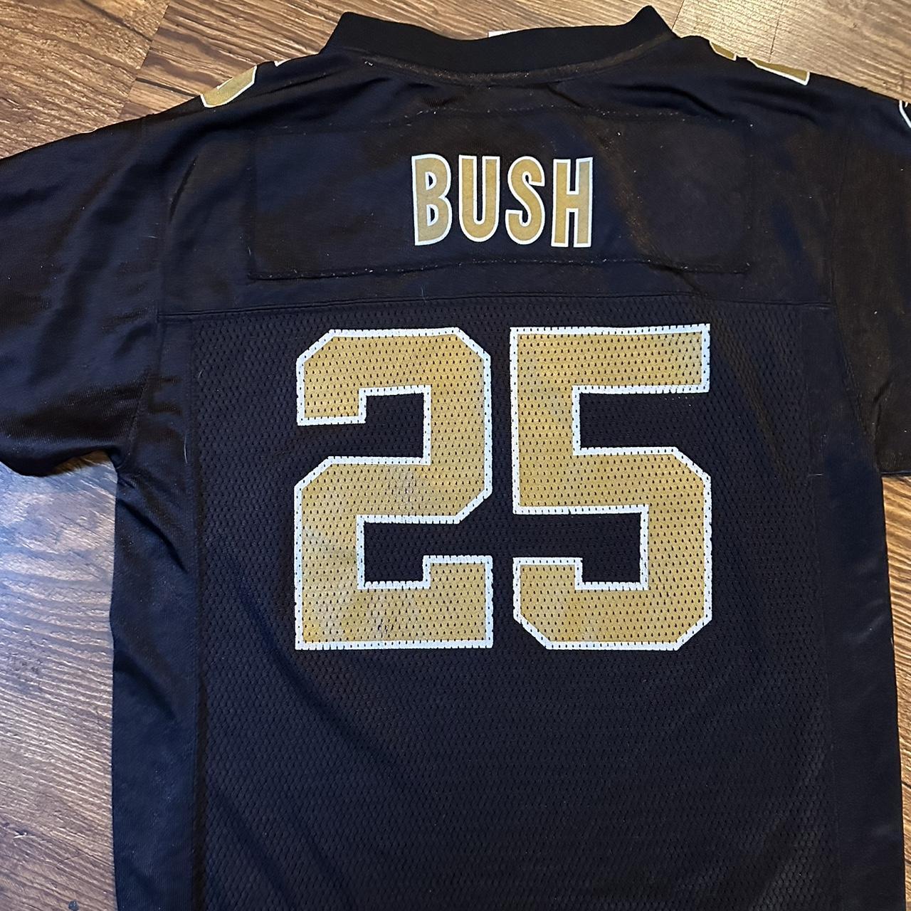 Reebok Reggie Bush New Orleans Saints Black Gold Throwback Jersey Youth L  14-16