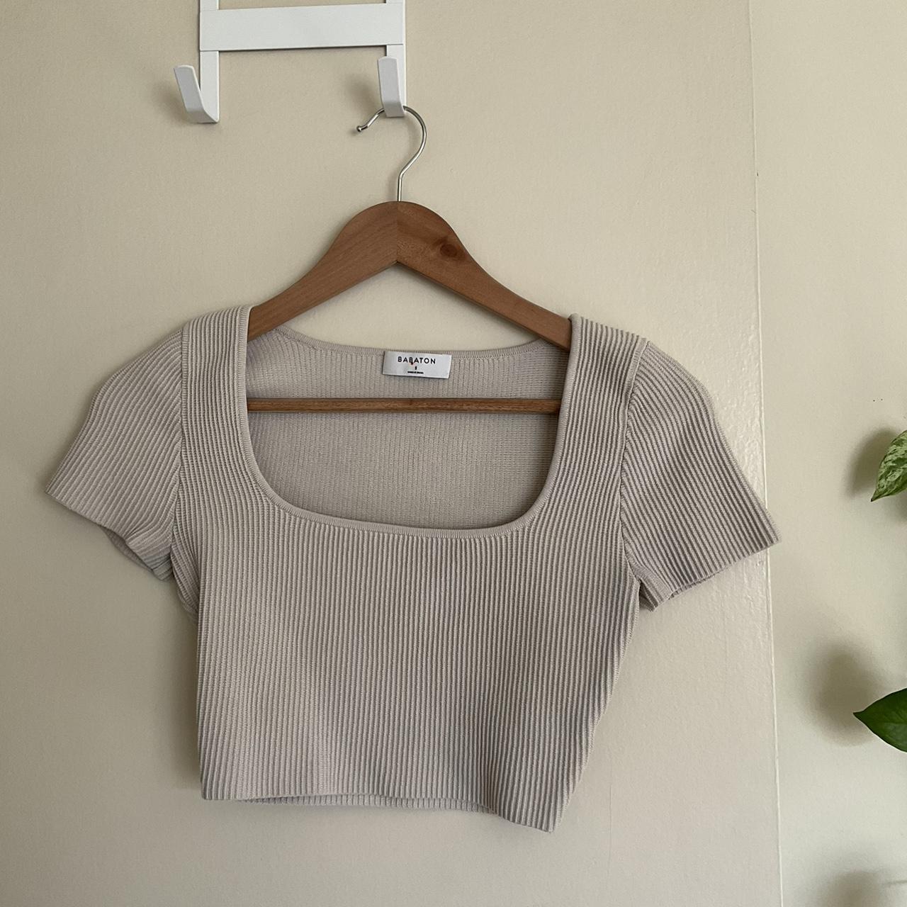 Aritzia, Tops, Aritzia Babaton Sculpt Knit Ribbed Square Neck Crop Top