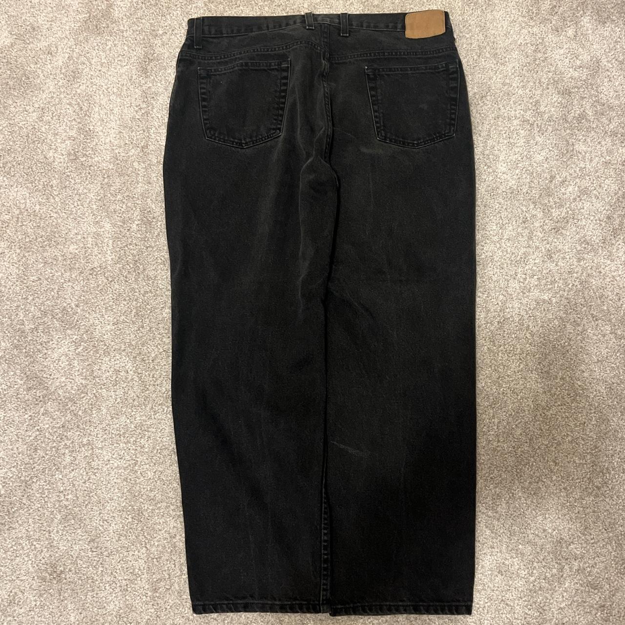 cool unbranded baggy jeans nice baggy pair of black... - Depop