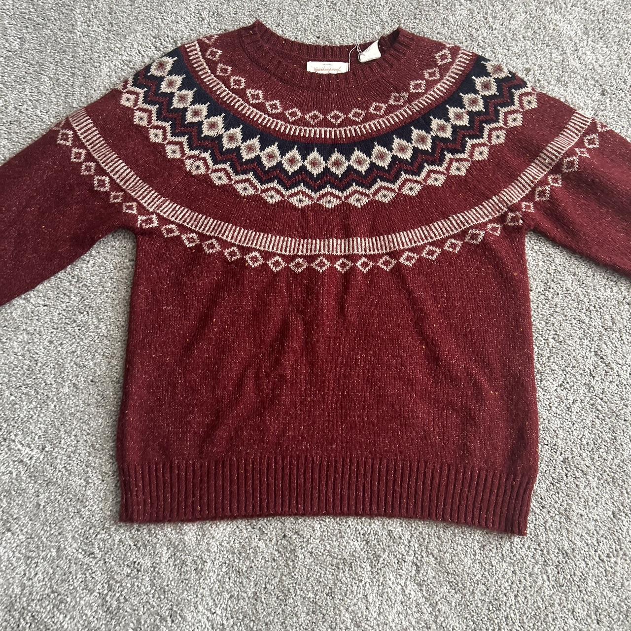 Simple red knitted sweater!!🧶🧶No defects!! ⚠️DM... - Depop