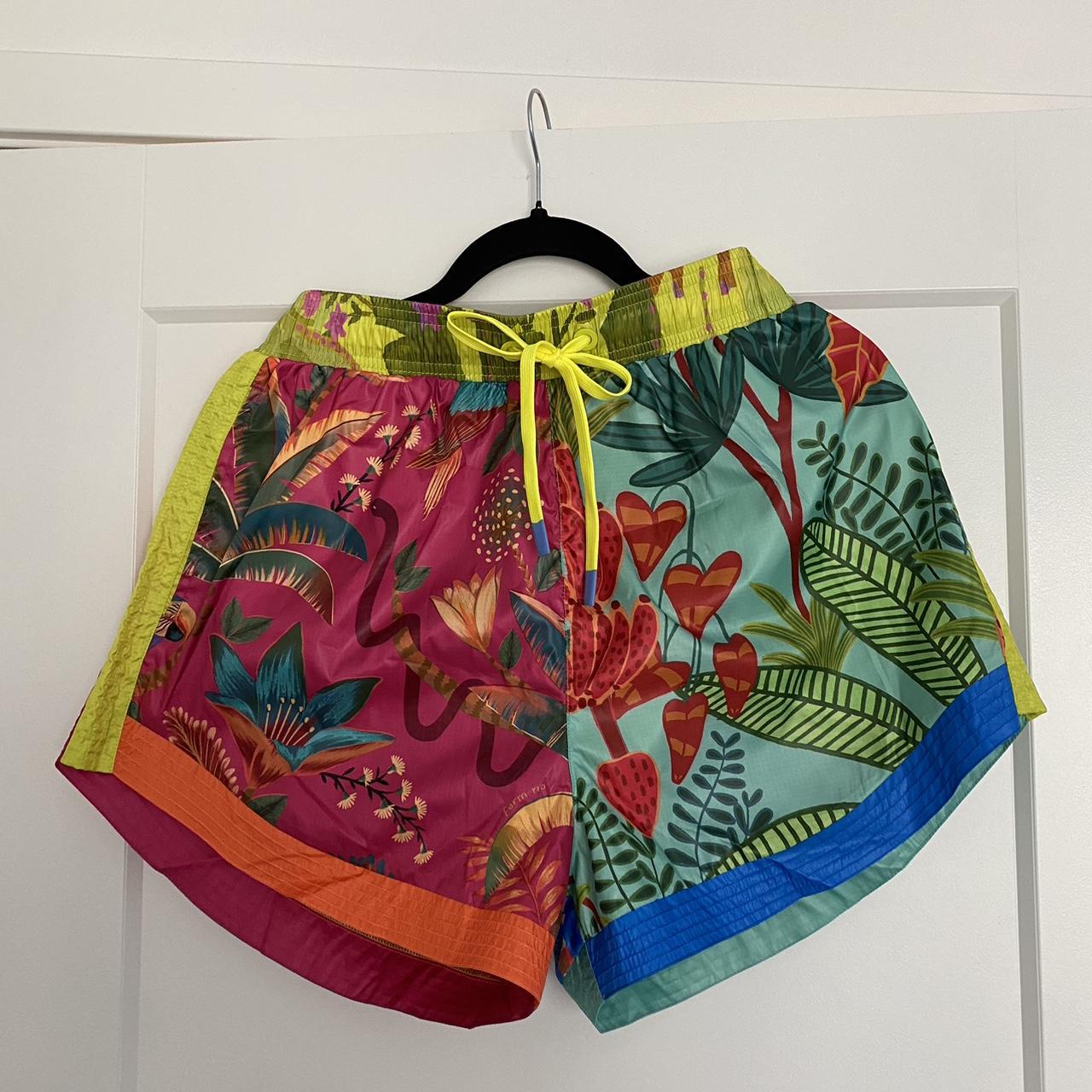 Farm Rio Nylon Shorts mixed print. Super cute... - Depop