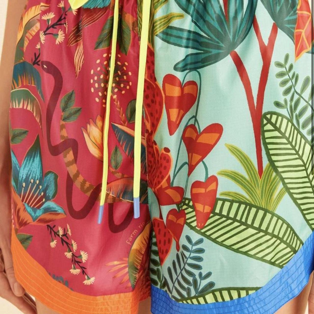 Farm Rio Nylon Shorts mixed print. Super cute... - Depop