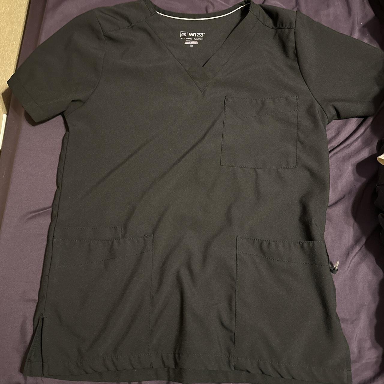 evolve 3-pocket scrub top gray fabletics scrubs top, - Depop