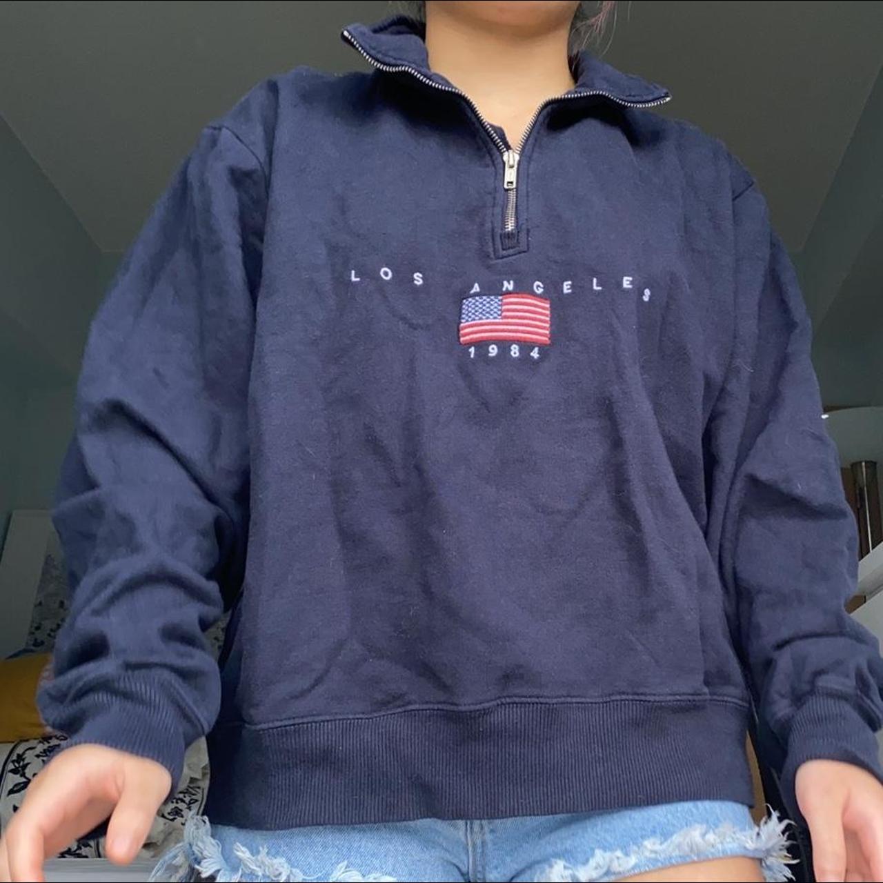 Brandy Melville Los Angeles navy sweatshirt Depop
