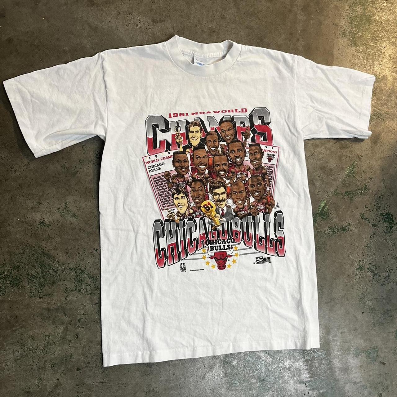 Vintage chicago bulls shirt 1991 championship year. Depop