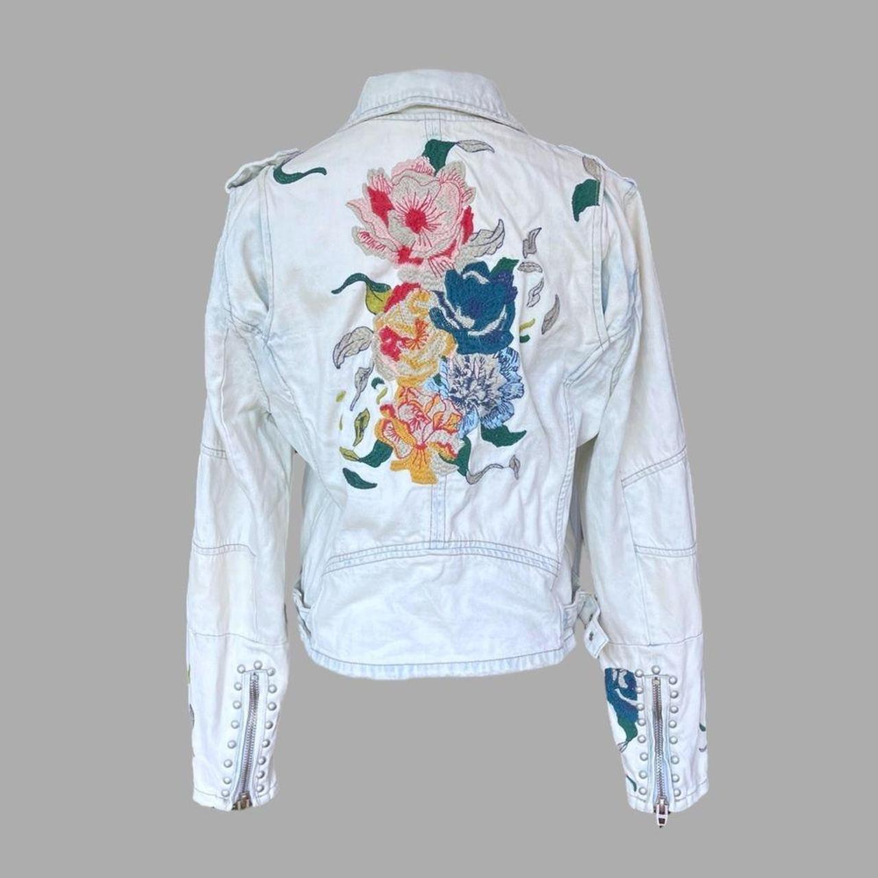 BLANKNYC NWT embroidered studded denim jacket Size. Depop