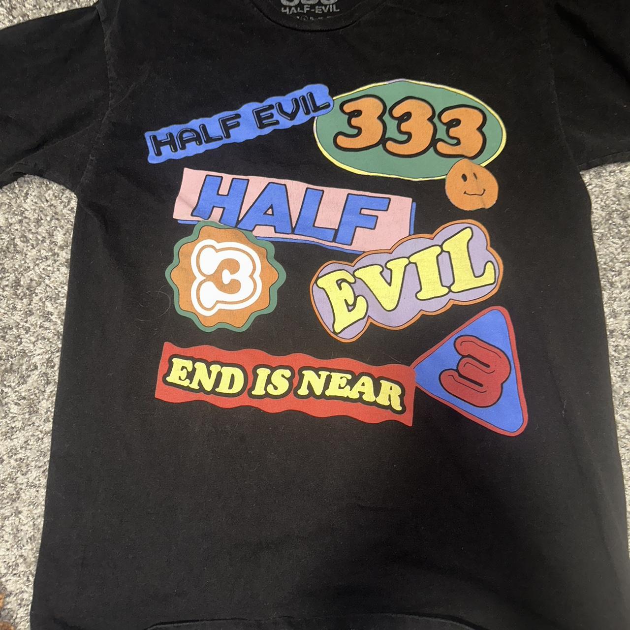 Half evil T-shirt Size: men’s large Lightly... - Depop