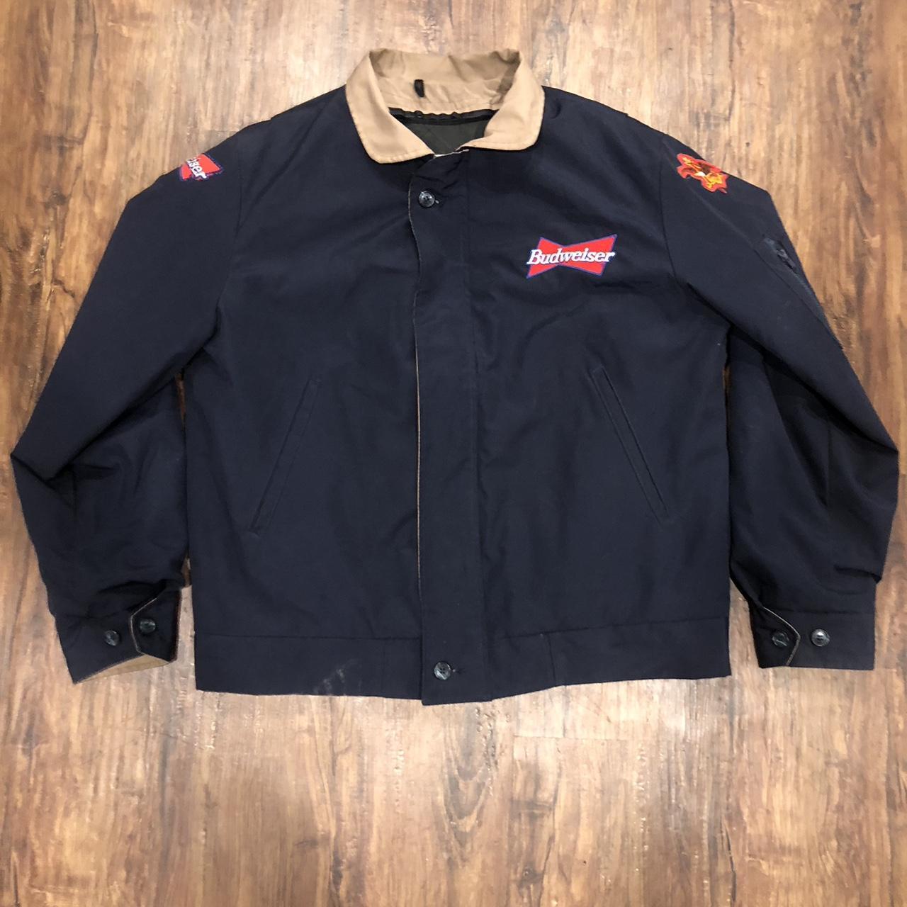 Vintage Budweiser jacket Insulated jacket with a... - Depop