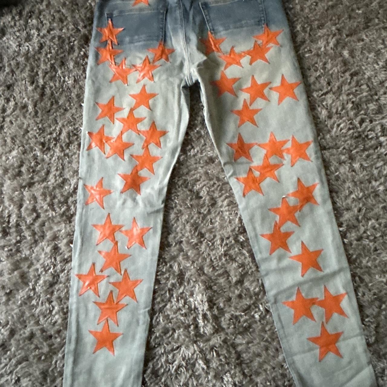 Amiri jeans size 36 blue and orange jeans