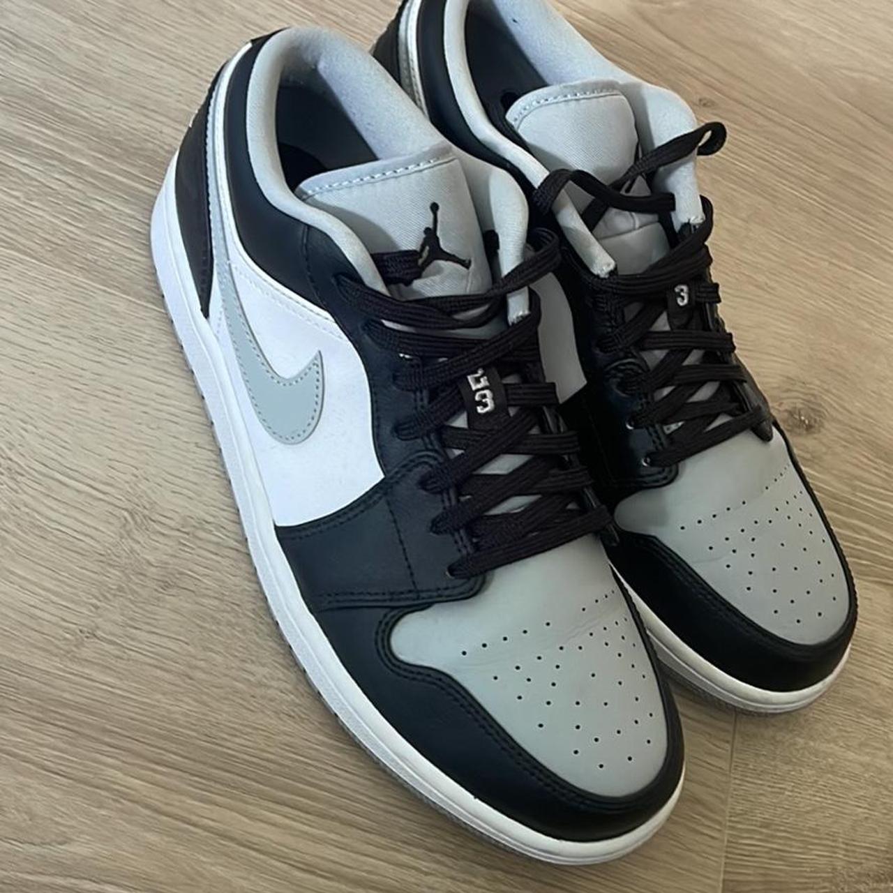 Jordan 1 low grey/black/white, used maybe4 times, in... - Depop