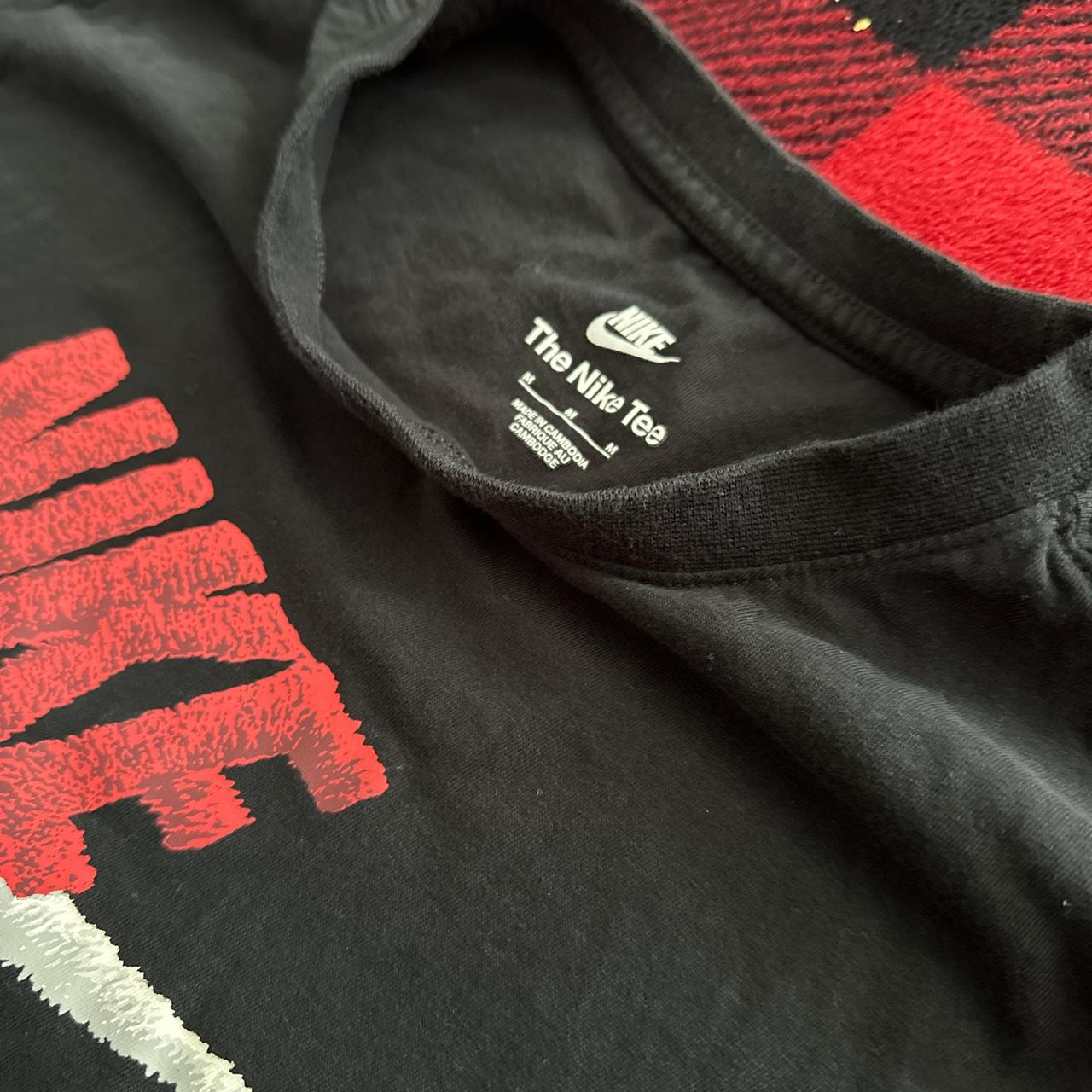 nike t shirts mens red and black
