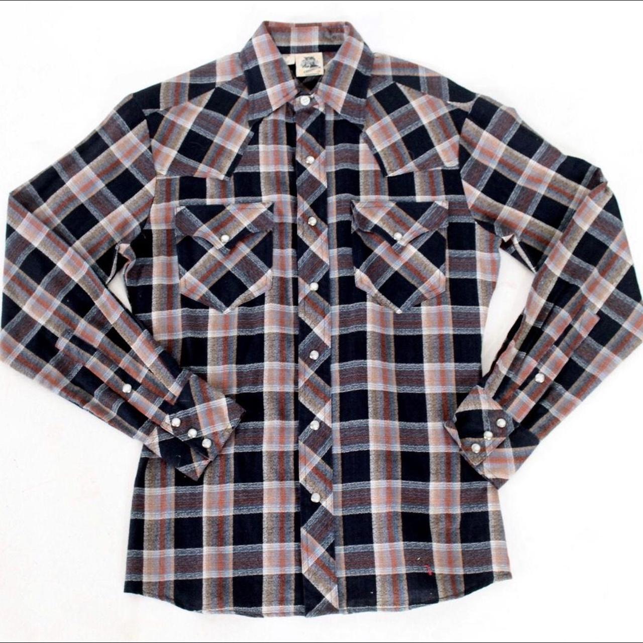 Kennington Western Plaid Shirt Vintage 1970s Western Depop