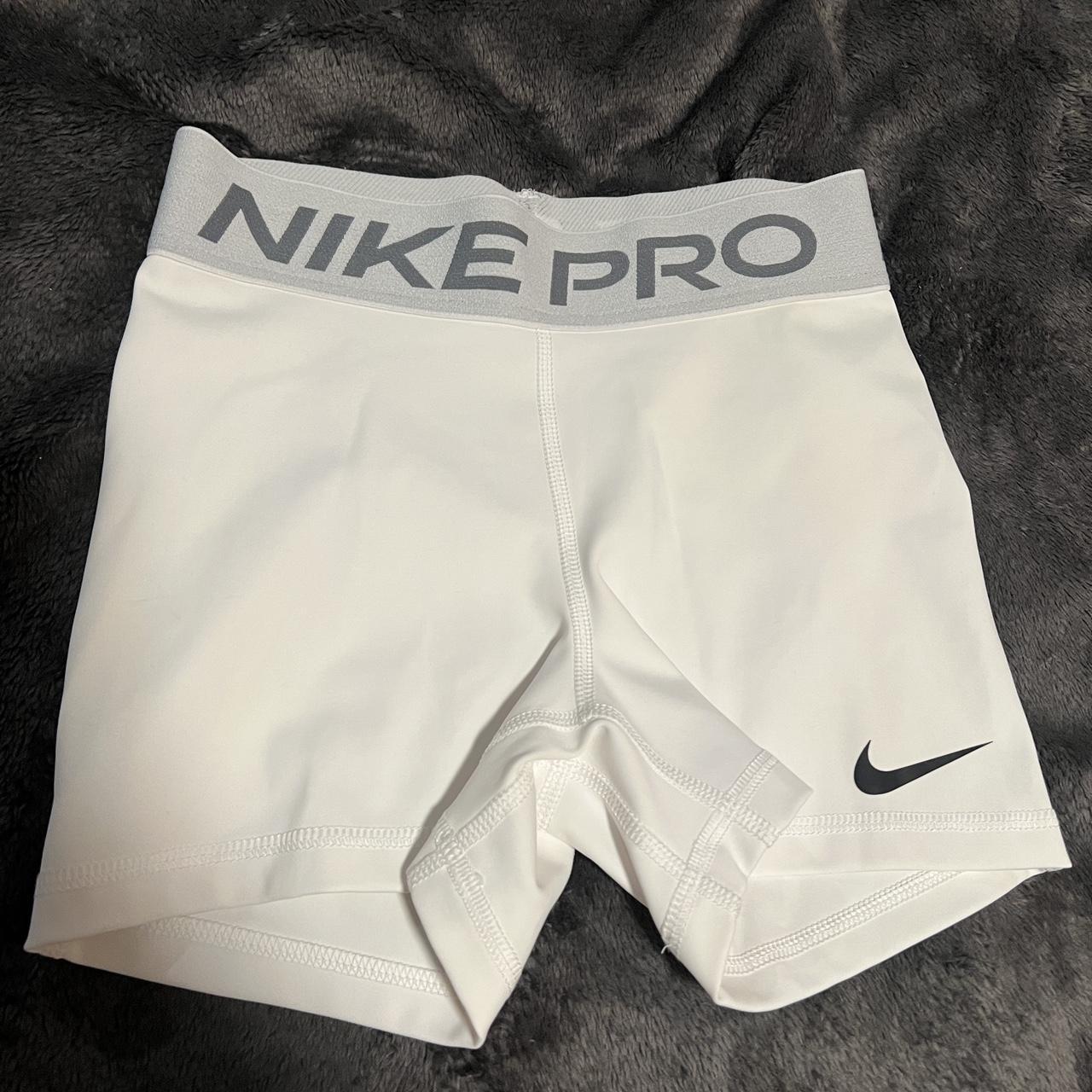 nike pro spandex white