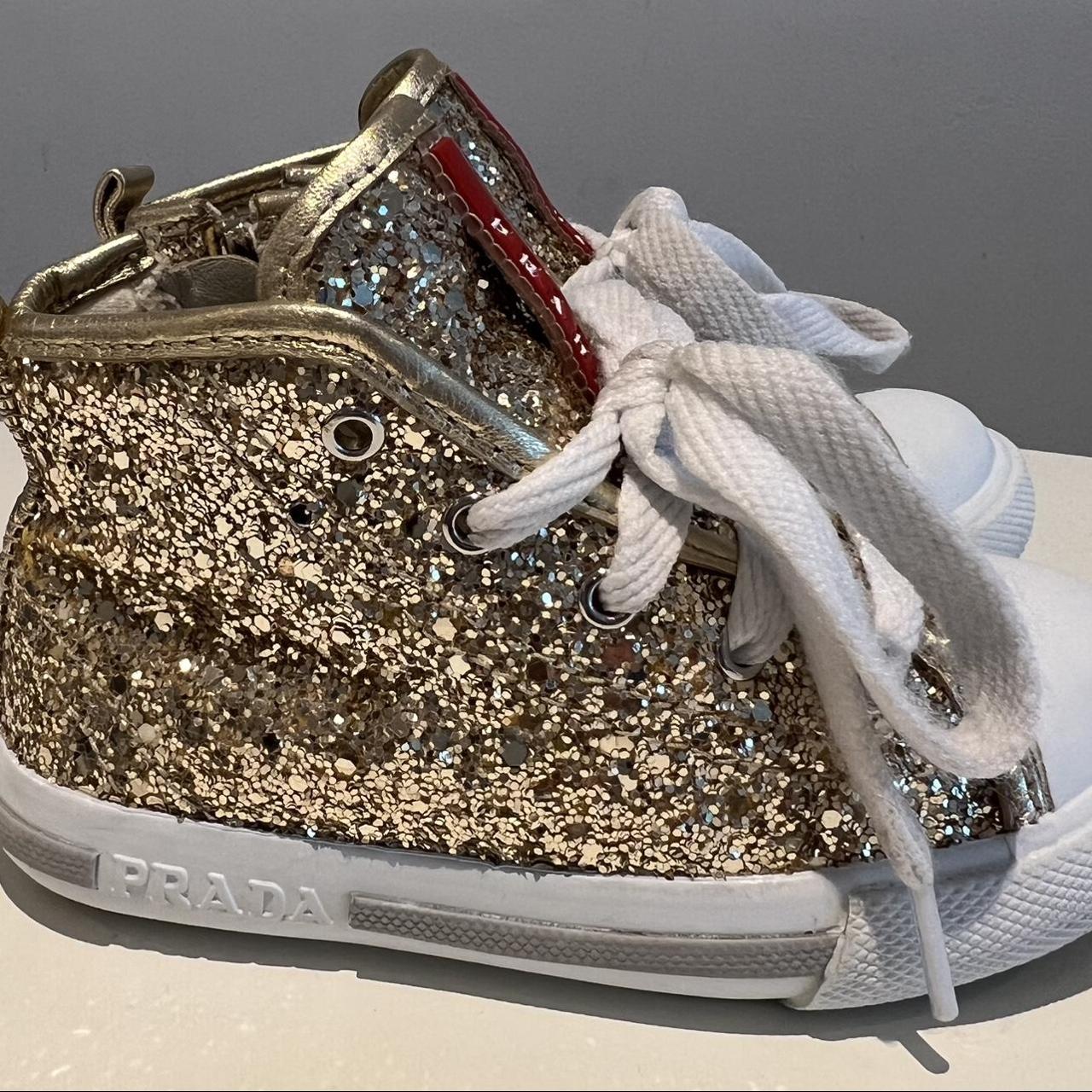 Prada 2024 gold sneakers