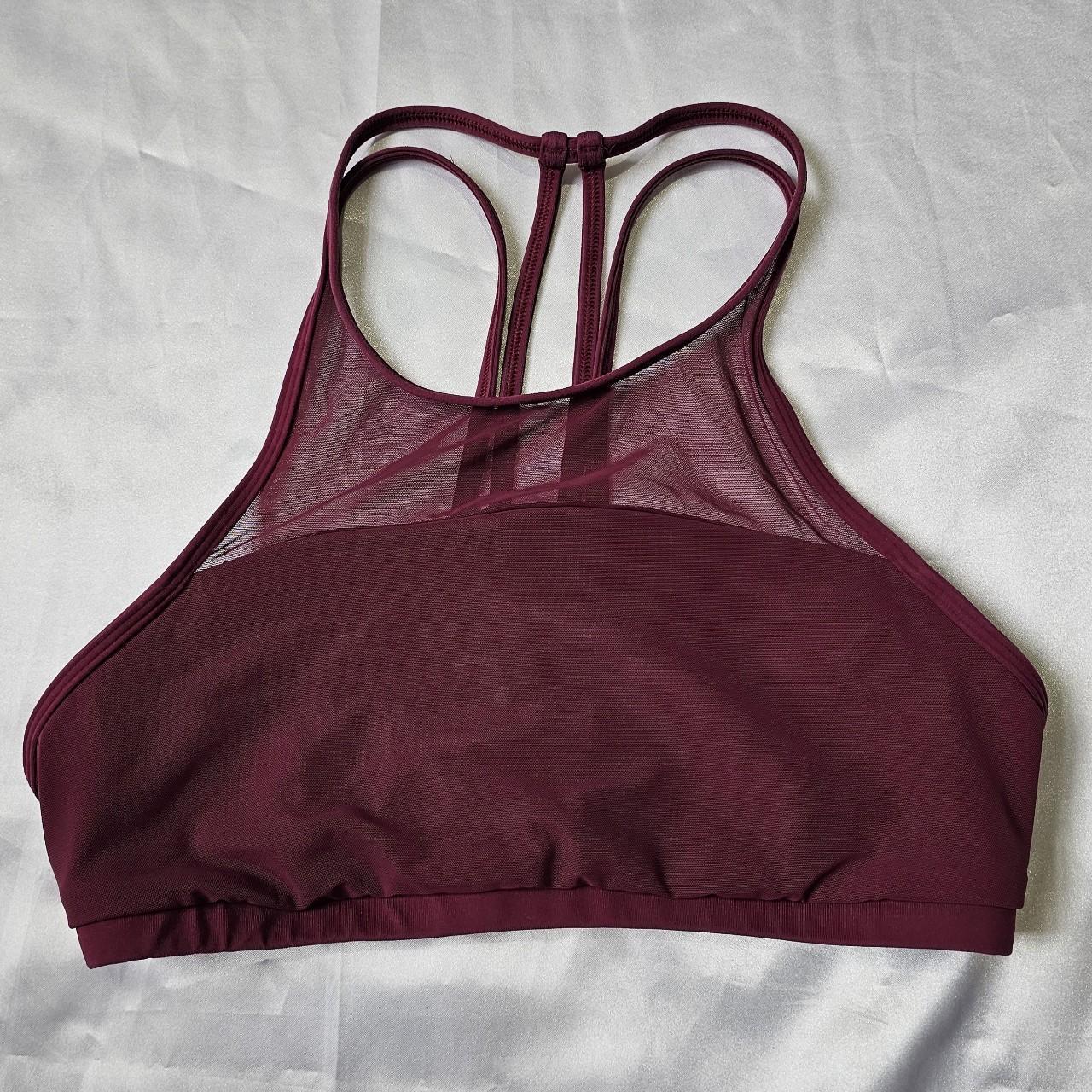 Mesh Sports Bra (Burgundy)