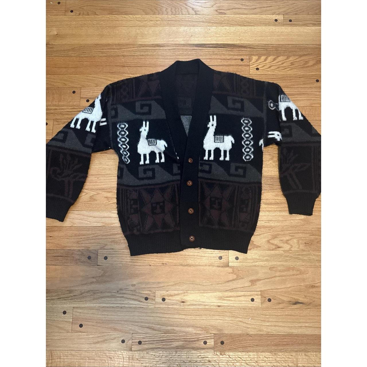 Source Unknown Men's Sweater - Black/Multi - One … - image 1