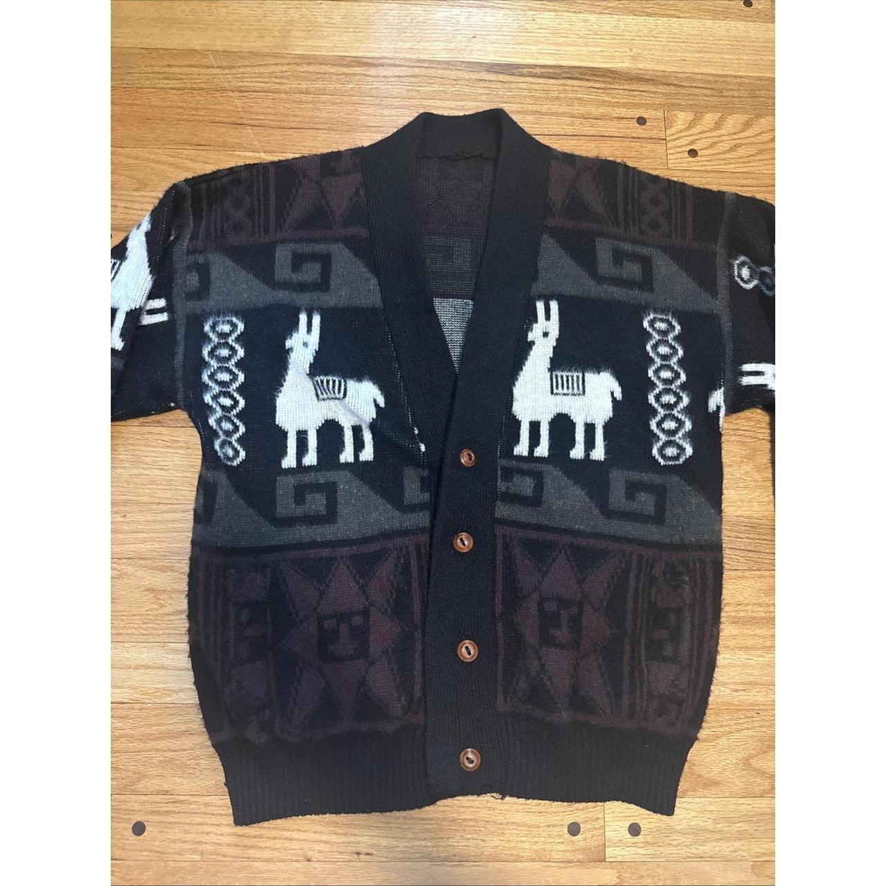 Source Unknown Men's Sweater - Black/Multi - One … - image 2