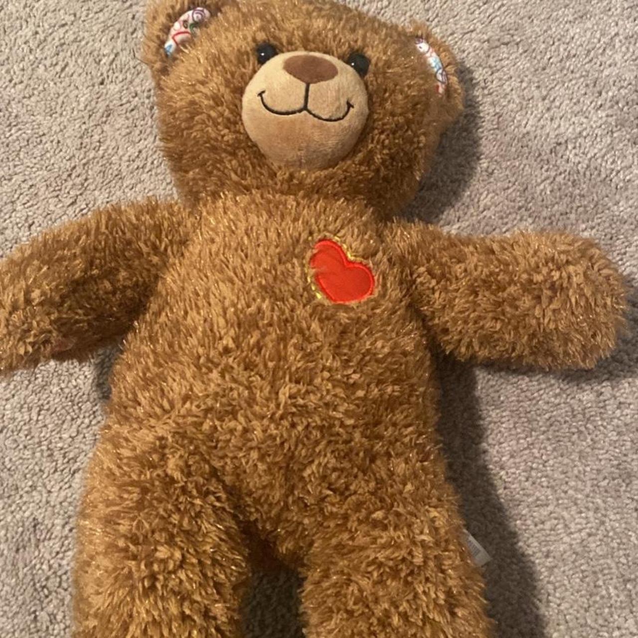 Build A Bear Brown Teddy Bear Stitched Eyes Stuffed Animal Plush Toy