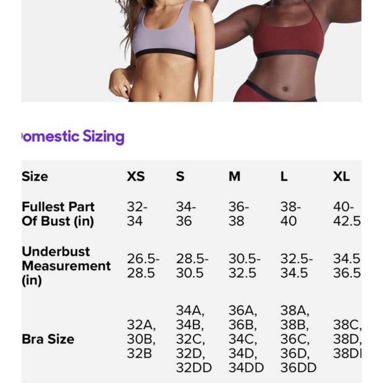 NWOT meundies bralettes, Size xs, Sizing pictured above