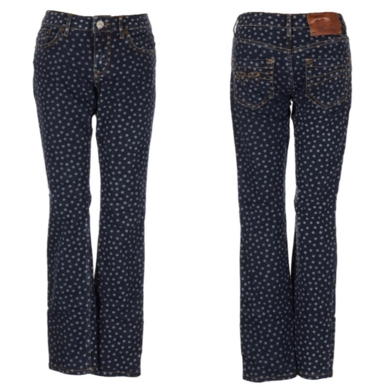 NWT Red Valentino Polka Dot Jeans in Blue Depop