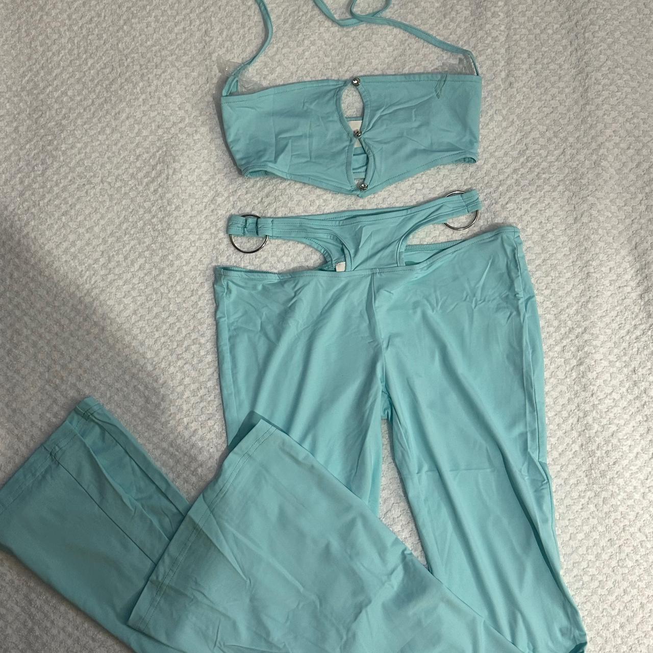Dollskill baby blue matching set. Micro top with... Depop