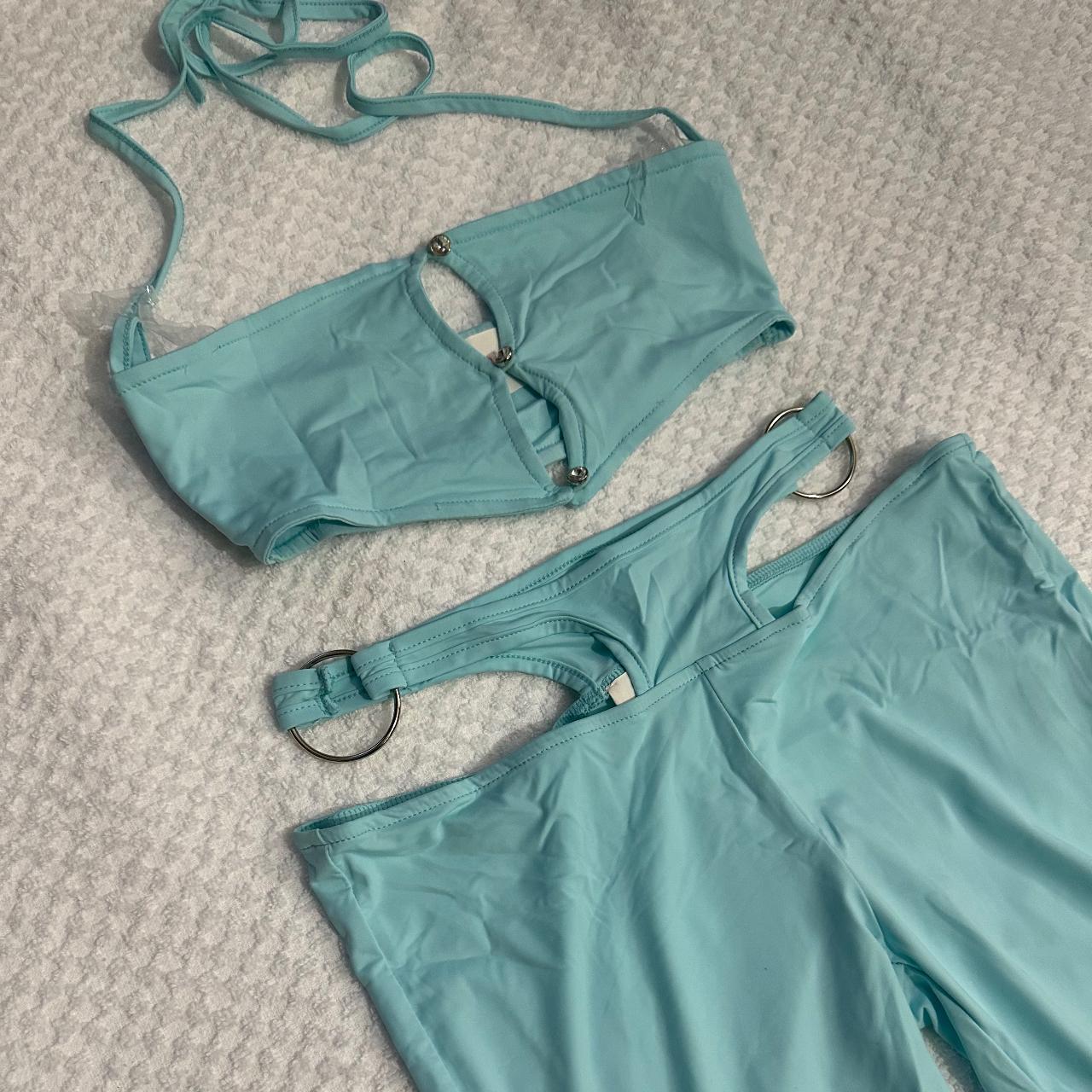 Dollskill baby blue matching set. Micro top with... Depop