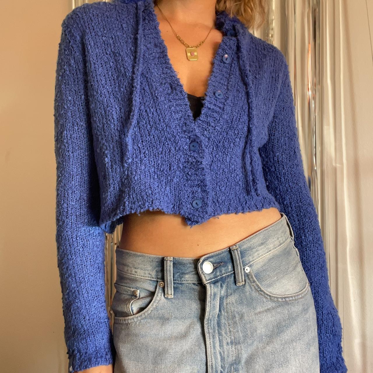 Unif blue outlet cardigan