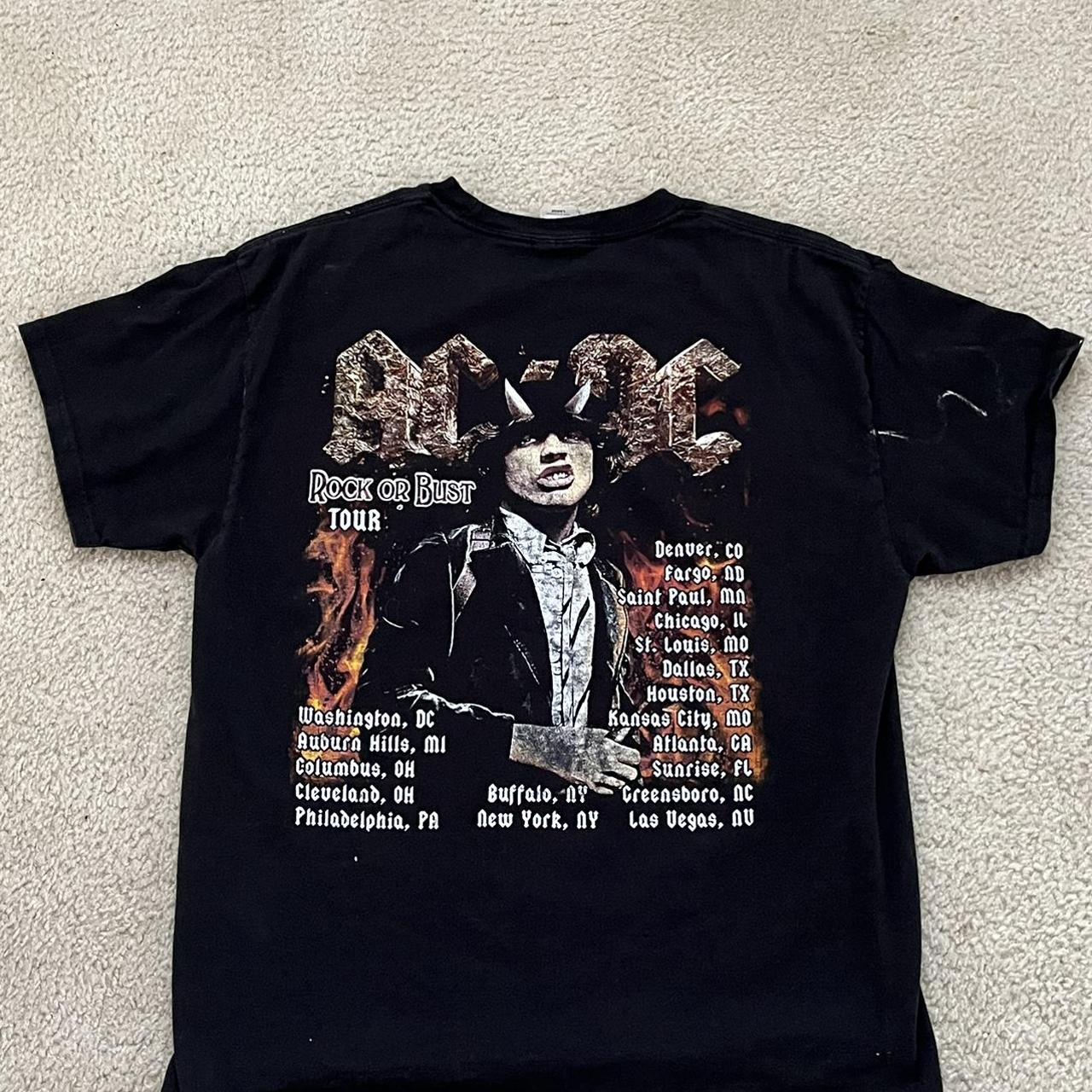 Vintage AC/DC Tour Shirt (paint on the shirt but it... - Depop