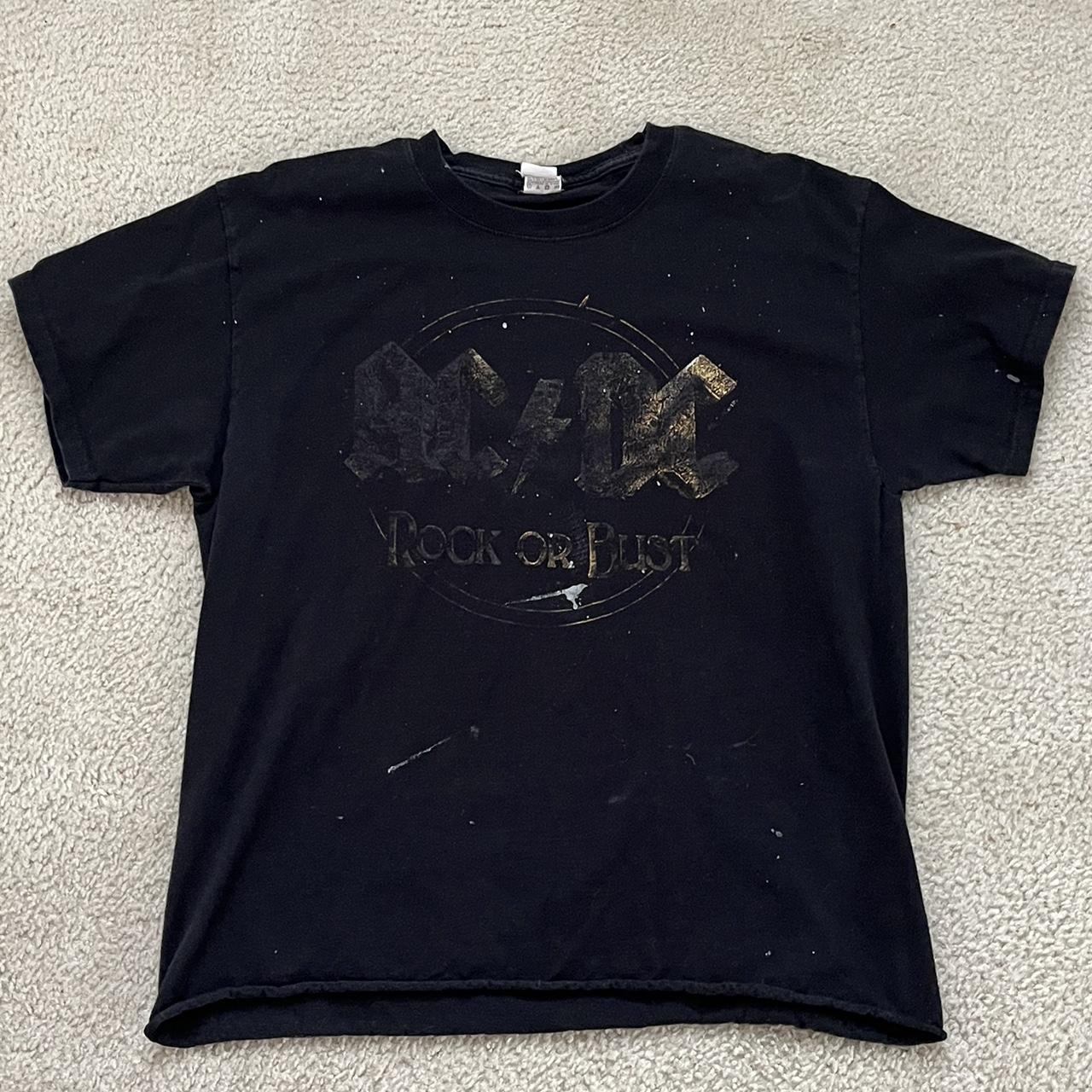 Vintage AC/DC Tour Shirt (paint on the shirt but it... - Depop