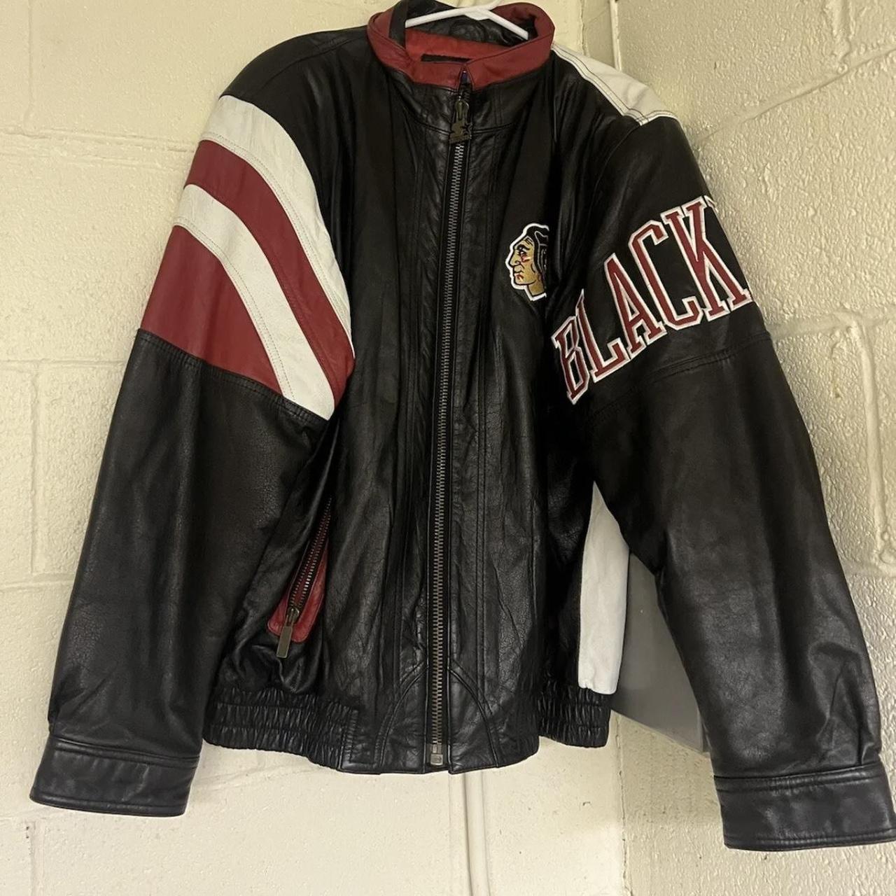 Vintage Chicago blackhawks starter jacket size XL. - Depop